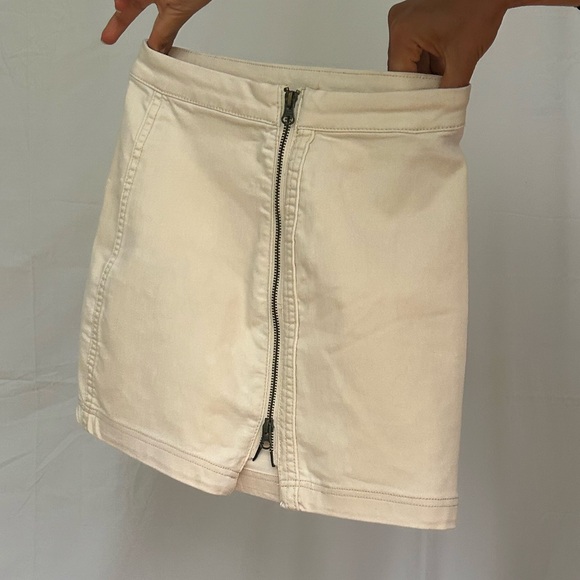 Free people cream zip ip miniskirt - Picture 5 of 6